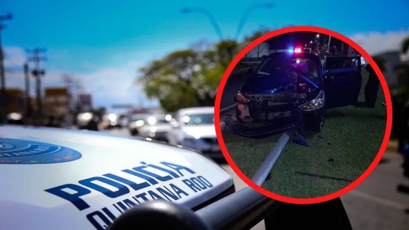 Cancún; Se libra de la muerte al chocar contra un poste en la Zona Hotelera