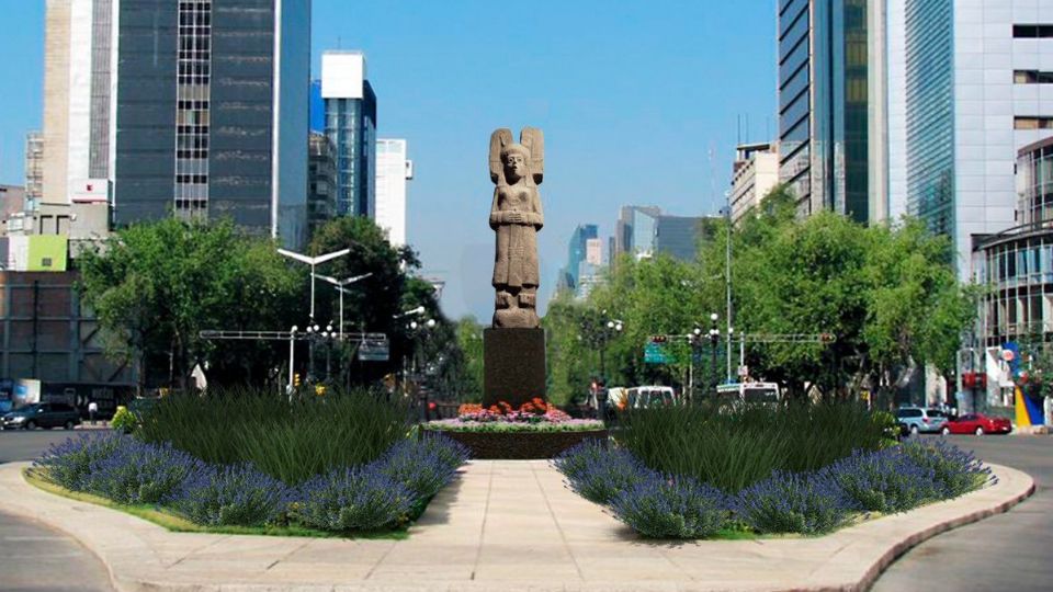 Joven de Amajac ocupará el lugar de la estatua de Cristóbal Colón en CDMX