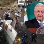 AMLO lamenta muerte de 55 migrantes tras accidente en Chiapas