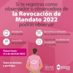 Convocan a observadores electorales en proceso de Revocación de Mandato