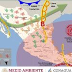 Arriba el frente frío número 55 con vientos de 20 a 35 km/h
