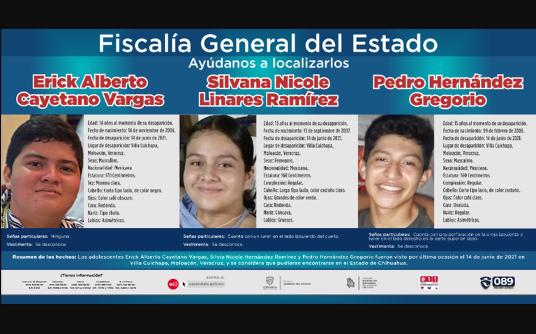 Buscan a tres veracruzanos desaparecidos en el estado thumbnail
