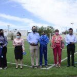 Inaugura Secundaria Técnica 2 campo de futbol con pasto sintético y pista de atletismo