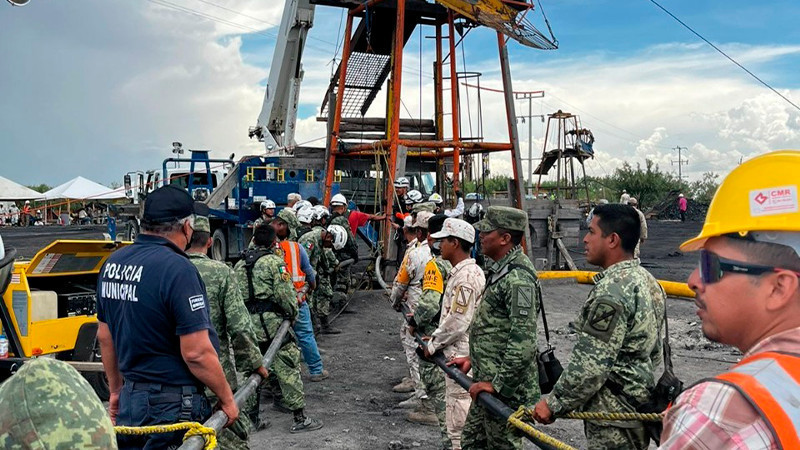 Reportan avance del 58% en trabajos de rescate de cuerpos en la mina de El Pinabete en Coahuila thumbnail
