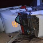 Volcadura de trailer en la carretera Chihuahua-Delicias deja daños materiales