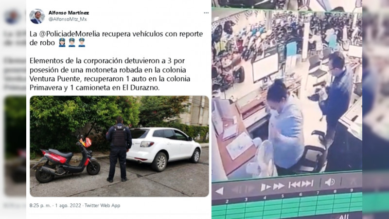 2.2.- Mientras Alcalde presumía aseguramiento de motoneta robada, asaltan tienda de motos a metros de caseta de Policía Morelia thumbnail