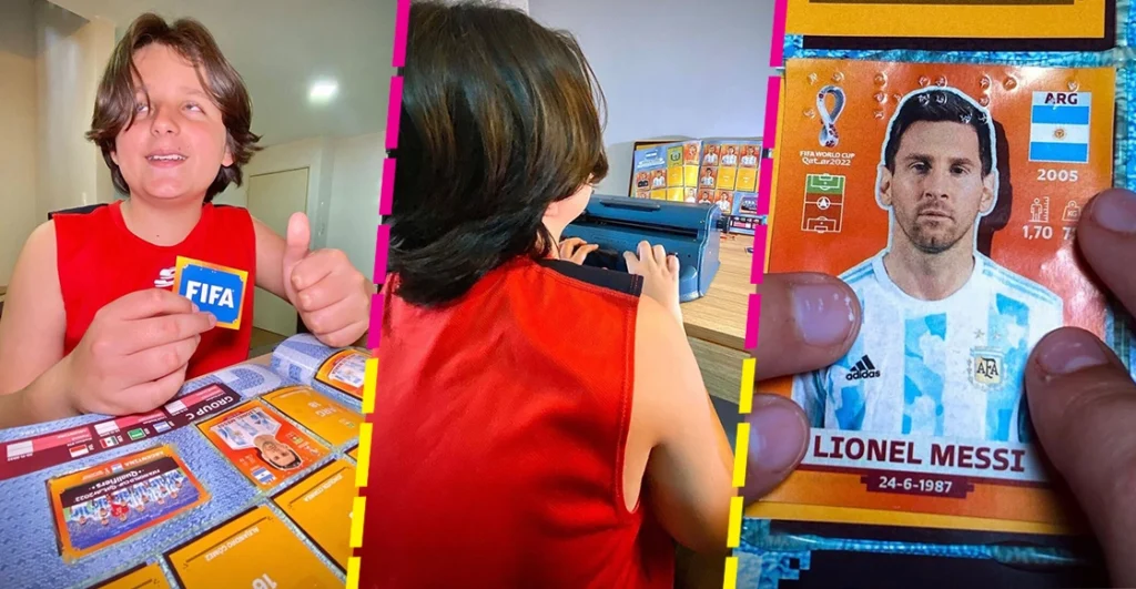 Así fue como Sebas, un niño con discapacidad visual, adaptó el álbum Panini de Qatar 2022 a braille thumbnail
