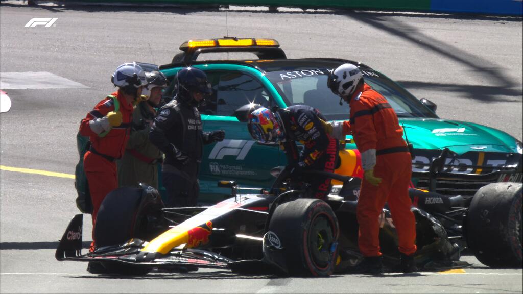 Checo Pérez queda fuera de la clasificación del GP de Mónaco tras fuerte choque