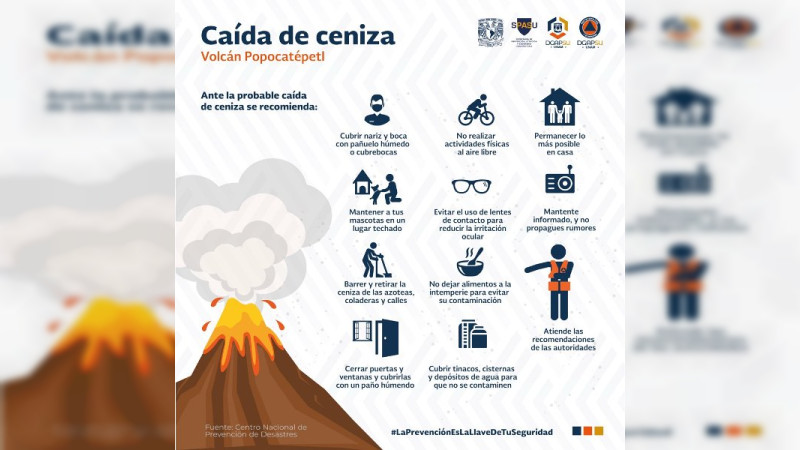 El Popocatépetl presenta actividad; PC emite recomendaciones ante posible caída de ceniza en la CDMX thumbnail