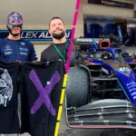 En imágenes: Alex Albon nos dio un tour por el box de Williams, junto a Finn Bálor y Dominik Mysterio