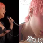 ¿Es peluca o no? Belinda reaparece con su look en rosa al cantar un tema de Luis Miguel