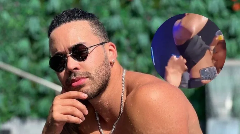 Fan de Prince Royce sobre pasa la línea y le lame abdomen en pleno show