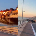 Fuerte explosión destruye parte del estratégico puente que une Rusia con Crimea