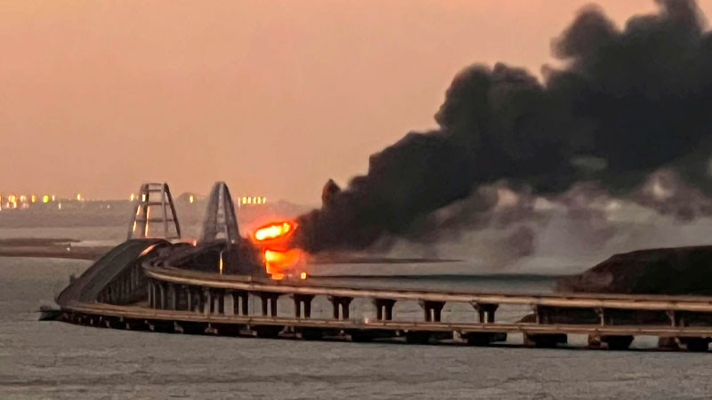 Rusia informa que detuvo a 8 personas por explosión en Puente de Crimea