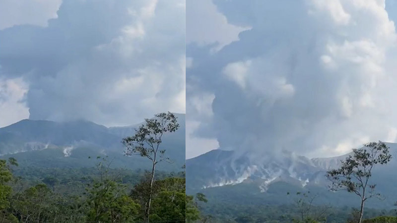 Volcán Rincón de la Vieja hace erupción en Costa Rica