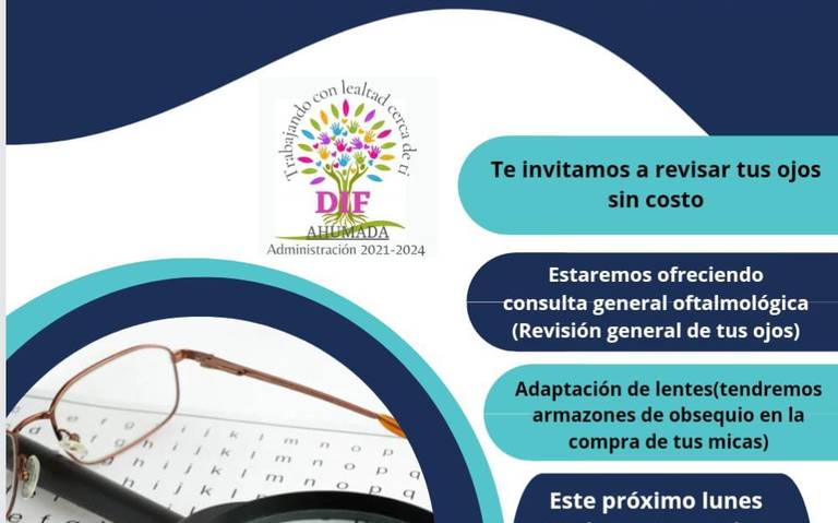 Invitan a aprovechar el programa ¡Salud visual para todos! en Ahumada
