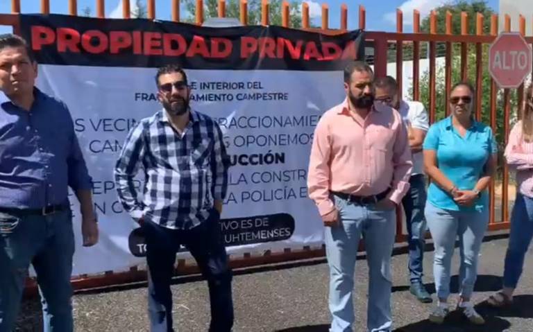 Vecinos del Club Campestre de Cuauhtémoc exigen que no se construya cuartel de la SSPE