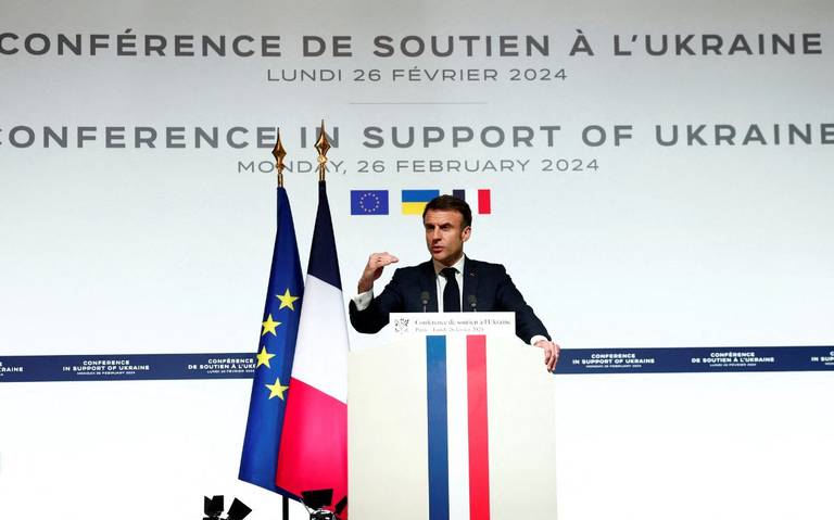 Macron anuncia coalición para enviar municiones a Ucrania y no descarta desplegar tropas
