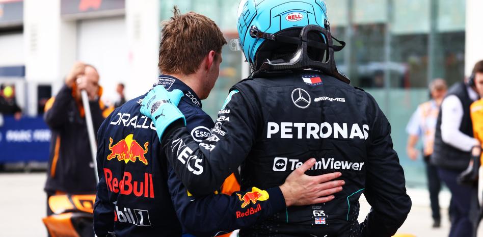 George Russell se lleva la pole en desempate con Verstappen