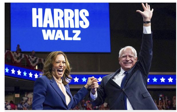 Kamala Harris y Tim Walz se presentan a los electores en su primer mitin en Filadelfia