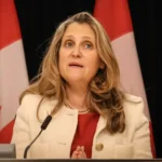 Dimite viceprimera ministra de Canadá por desacuerdos con Trudeau sobre aranceles de Trump