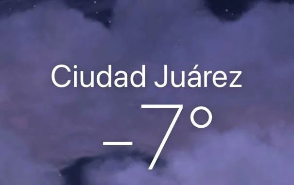 Amanece la frontera a -7 grados centígrados