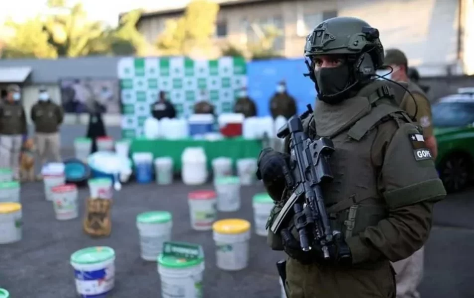 Caen 2 mexicanos en la mayor incautación de drogas en Chile