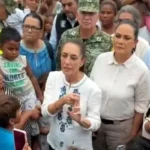 Visita Sheinbaum a damnificados por ‘Erick’ en Oaxaca