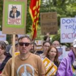Protestan en Escocia contra visita de Trump